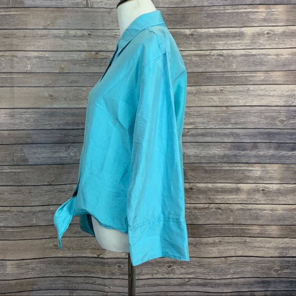 Debra Deroo Tie Front Silk Shirt - Picture 3 of 8